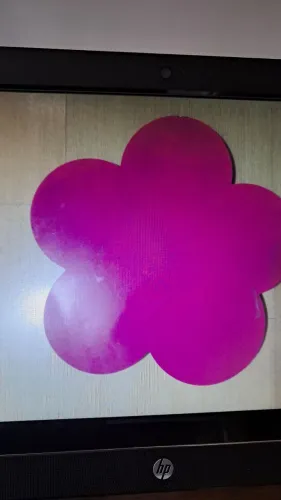 Lindo mural formas curvas med 50x50 em aço lilás para fotos em dinheiro 