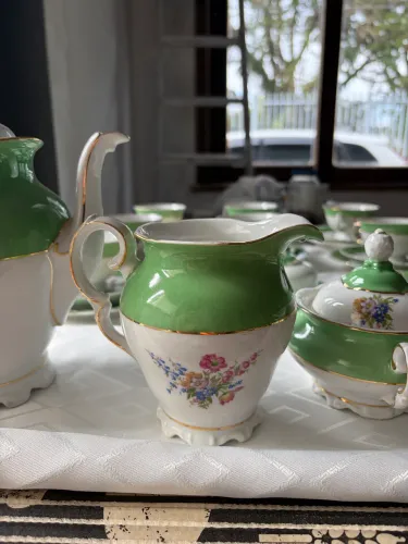 Jogo de Chá anos 1950 Porcelana Schmidt Santa Catarina