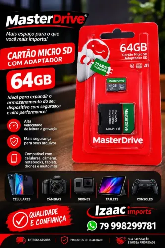cartão de memória master drive 64GB