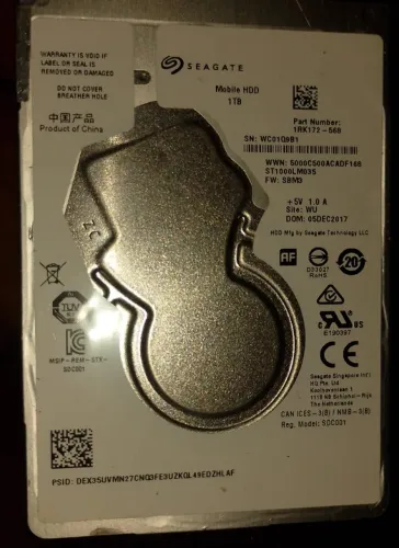 Hd Seagate 1TB para noteboook
