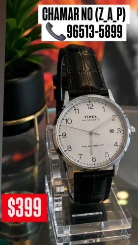 Relógio TIMEX AUTOMÁTICO - PULSEIRA DE COURO GENUÍNO