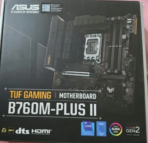 Placa Mãe ASUS TUF GAMING B760M-PLUS II, Intel LGA 1700, mATX, DDR5
