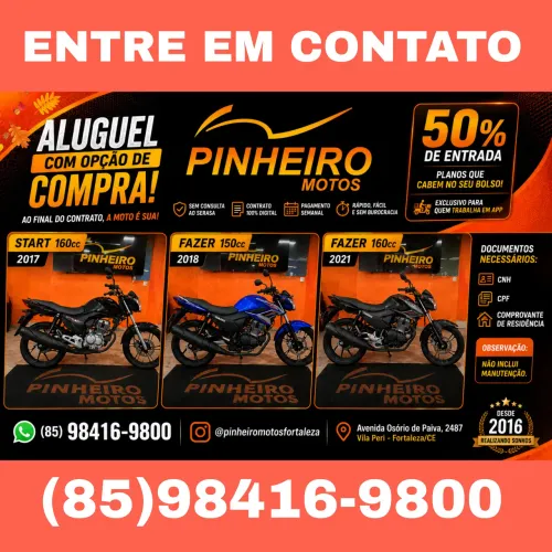 Fazer 150cc 2021 ALUGUEL COM OPÇÃO DE COMPRA