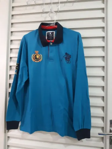 camisa masculina polo mangas longas tamanho m santa fé