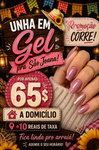 Unha em gel são João na promoção 