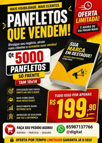 Panfletos promoção