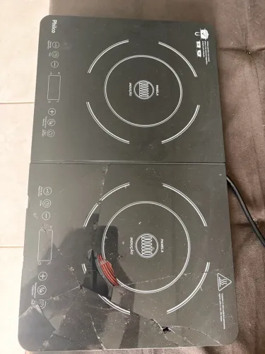 Cooktop Indução Philco 2 Bocas Portátil 220v - Para Retirada De Peças / Sucata