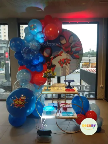 Aluguel - Kit Homem Aranha / Spidey / Bob Esponja /Sonic - Decoração de Festa Infantil