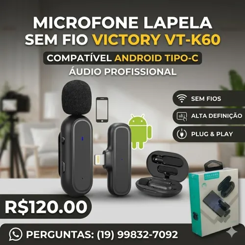 Microfone lapela tipo c