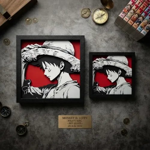 Quadro 3D Shadow Box do Monkey D. Luffy - One Piece