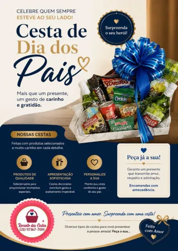 Cesta de café da manhã,  chocolate, petiscos!!