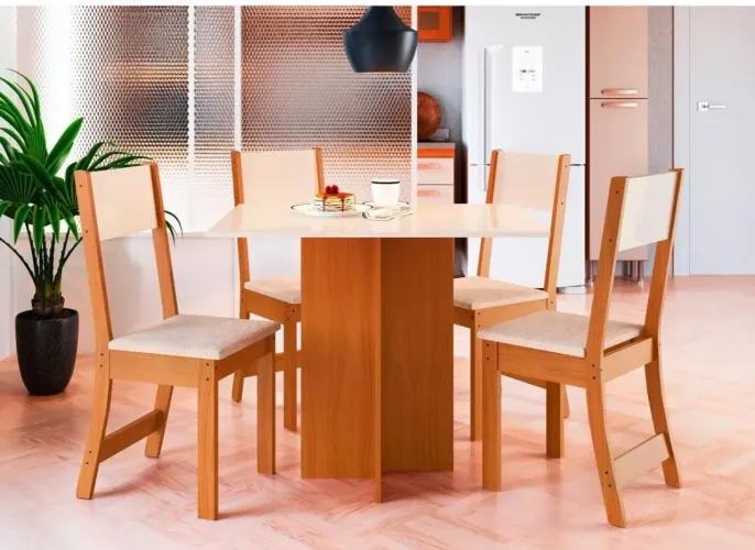 Mesa de jantar com 4 cadeiras