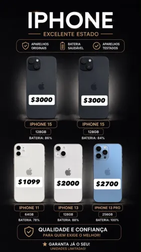 iPhones disponíveis
