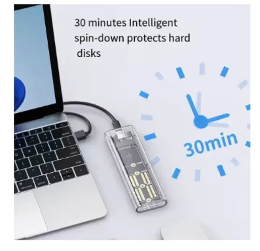Case SSD NGFF SATA - Transparente