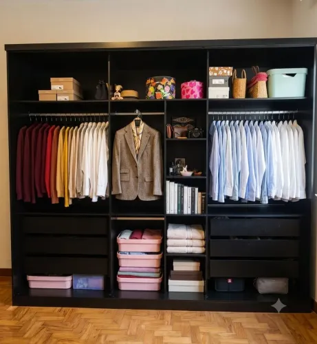 Closet Tok&Stok Friz 3 Portas - Preto - Impecável