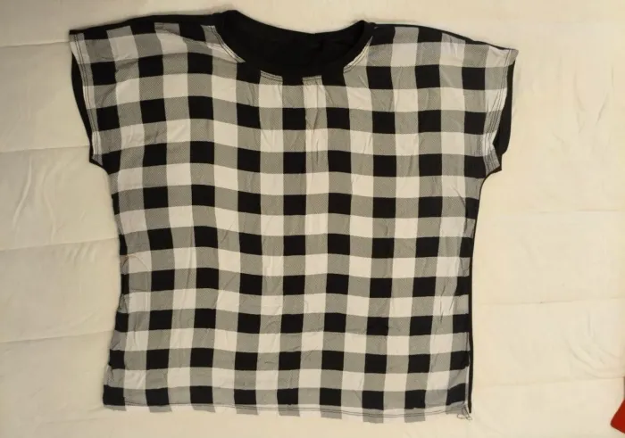Blusa xadrez plus size