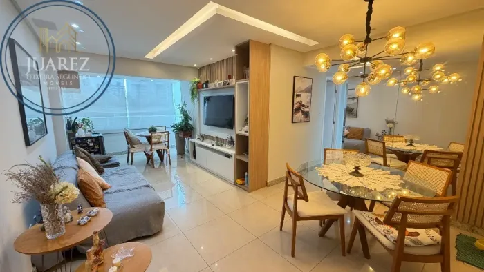 APARTAMENTO 3/4 COM 1 SUÍTE, ANDAR BAIXO, NASCENTE E FINAMENTE DECORADO À VENDA NO RESIDEN