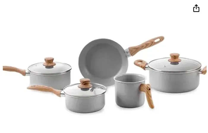 Jogo de Panelas Brinox Cinza - Ceramic Easy Life 