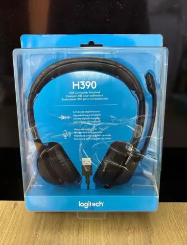 Headset com fio USB Logitech H390