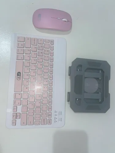 KIT TECLADO, MOUSE E SUPORTE PARA TABLET(OU OUTROS)