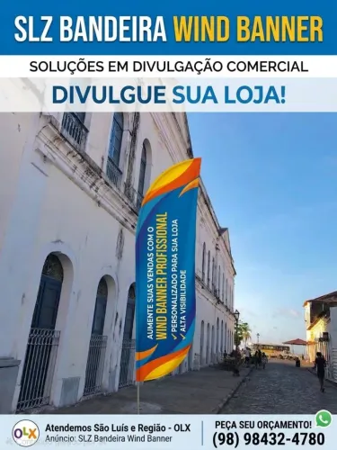 Wind banner e materiais gráficos