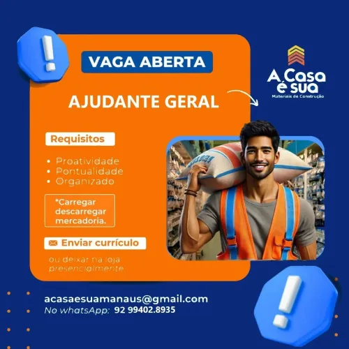 Ajudante Geral de Loja de Materiais de Construção
