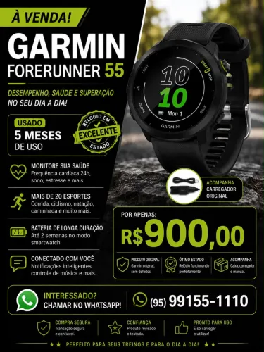 Vendo Relógio Garmin 55