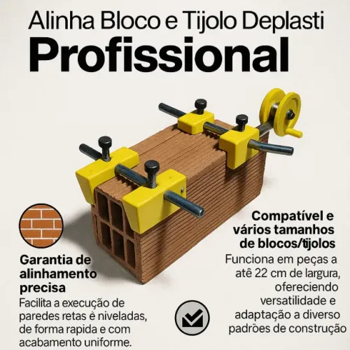 Alinha Certo Alinhador de Tijolos e Blocos para Pedreiro _ FE135