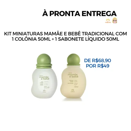 Kit miniaturas Mamãe e Bebê Natura