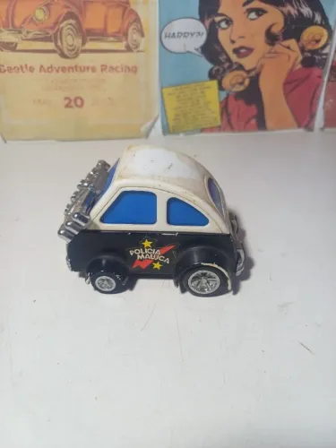 Carrinho policia maluca da Glasslite 