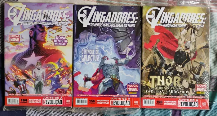 Vingadores Os Heróis Mais Poderosos da Terra 1, 2 e 3 Lacradas