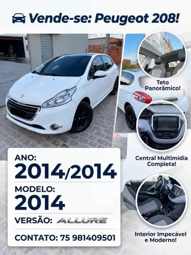 Peugeot 208 Allure 1.5 Flex 8V 5P 2014