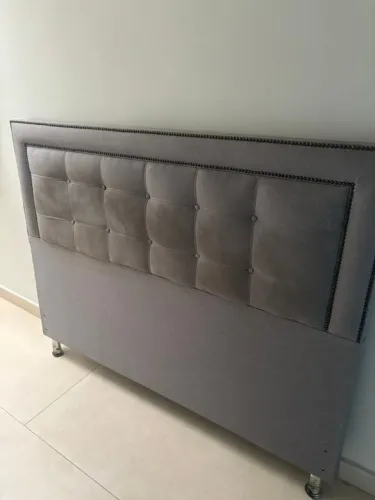 Cabeceira Estofada Queen Cinza 1,60m