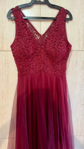 Vestido festa Marsala 