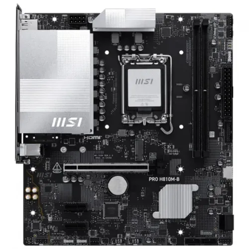 Placa Mãe LGA1851 H810M-B DDR5 Intel Core Ultra MSI Pro 1 Ano de Garantia - WZetta