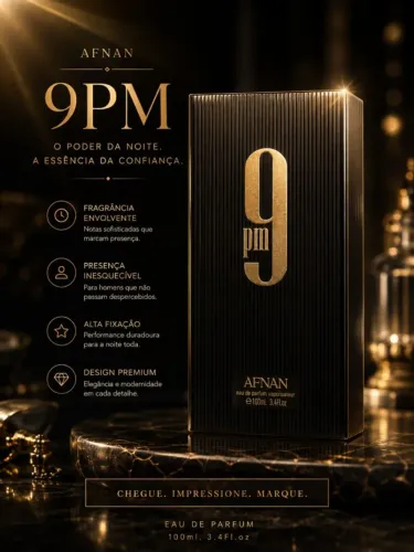 Perfume Afnan 9Pm Black Masculino Edp 100mp