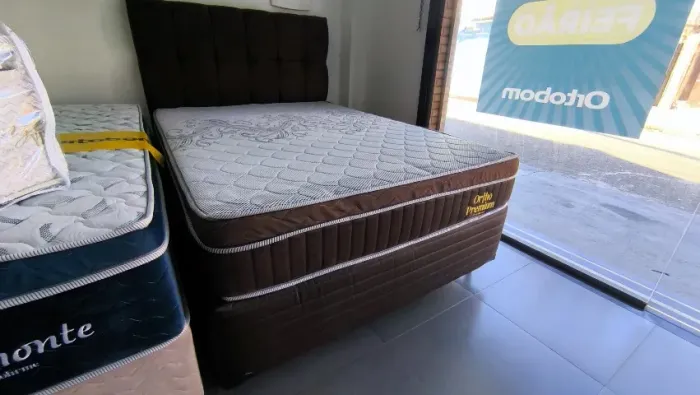 CAMA BOX CASAL BASE+COLCHÃO COM ENTREGA GRÁTIS