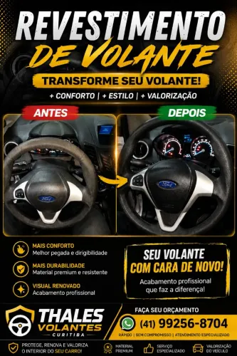 Revestimento de volantes R$ 120,00