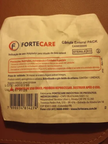 Adaptador Cânula Enteral PACK ForteCare