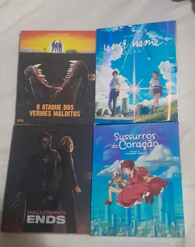 Blu-ray 4 filmes Obras Primas do Cinema Your Name, Vermes Malditos, Ghibli e Halloween End