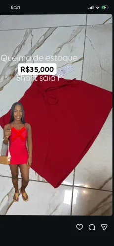Queima de Short Saia