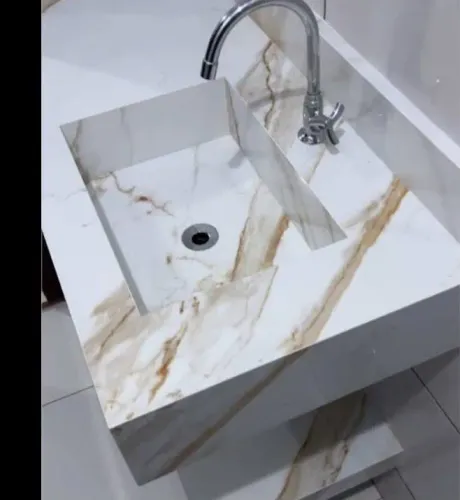 Pia de banheiro nova porcelanato