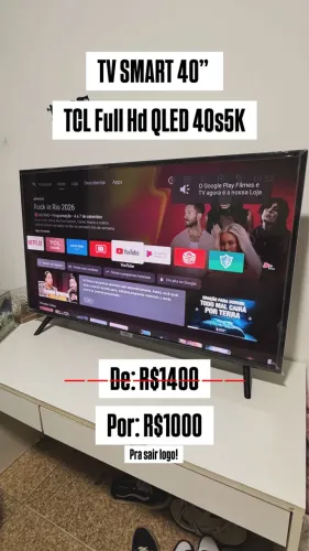 TV SMART 40" TCL Full Hd QLED 40s5K