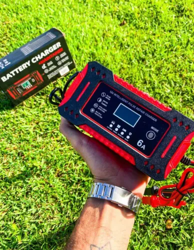 Carregador de Bateria Automotiva 12v 4ah a 100ah moto e carro