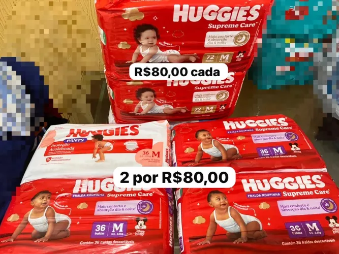 Fraldas Huggies M diversas