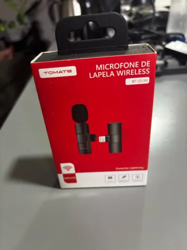 Microfone de Lapela Sem Fio Tomate Lightning