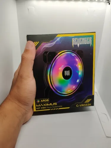 Kit 3 Fans RGB 120mm para PC com Controladora e Controle