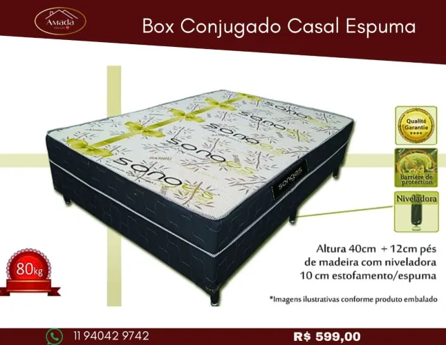 Box Conjugando Casal Espuma - à pronta entrega