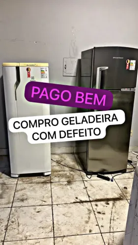 Geladeira INOX com defeito