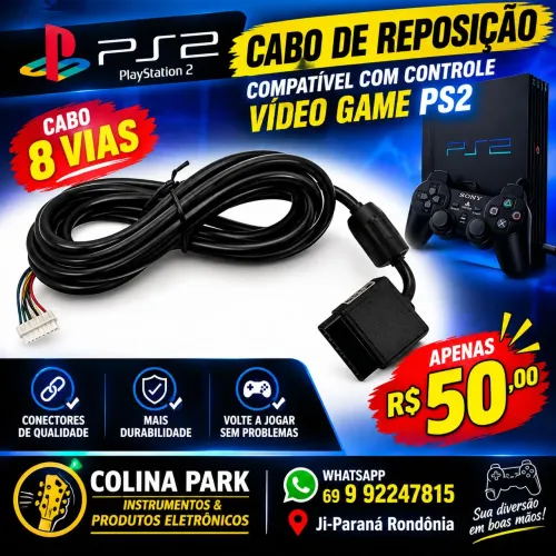 Cabo Controle PlayStation PS2